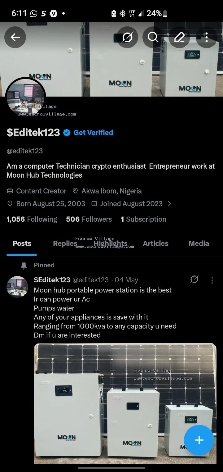 3yrs Twitter account with 500 verified followers
