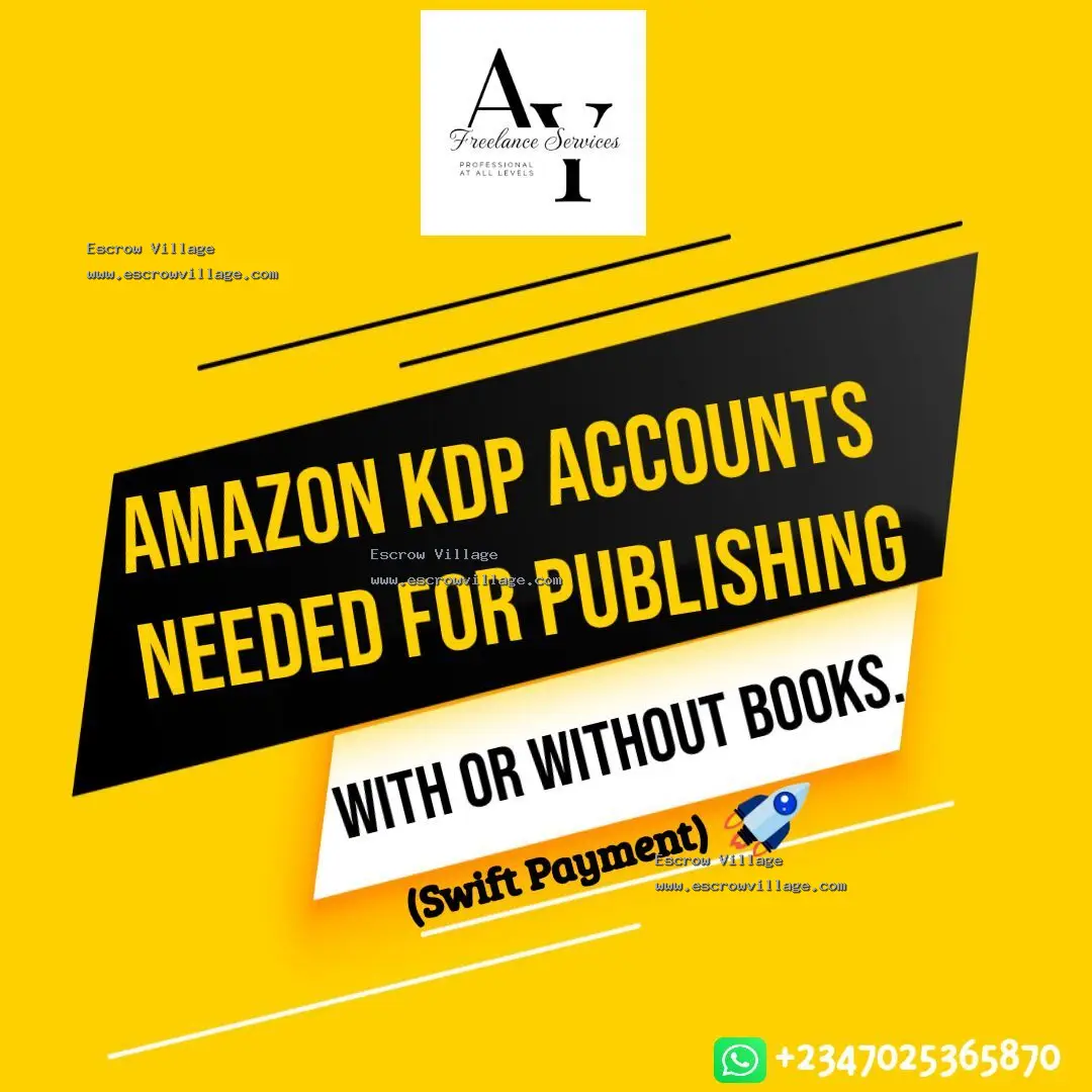 Amazon KDP & TINDER ACCOUNTS needed.